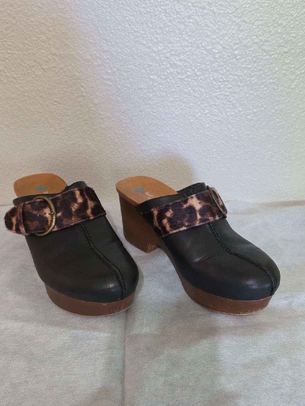 Beartrap Platform Mules Clogs Black Women's 8 1/2